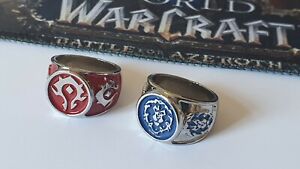World of warcraft rings cosplay / Video game geek gift Horde and alliance