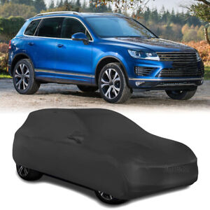 Full Car Cover Satin Stretch Indoor Dust-Proof Protection For Volkswagen Touareg