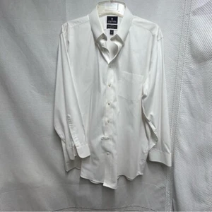 Stafford White Dress Shirt Classic Formal Style Size 18 Fitted - Picture 1 of 5