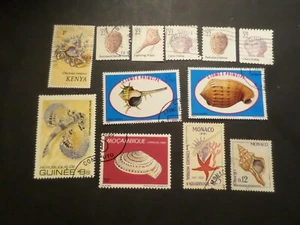 COQUILLAGES CORAUX LOT timbres oblitérés USA MONACO ST TOME GUINEE KENYA - Photo 1/1