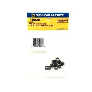 Yellow Jacket 19020 Replacement Gaskets For All 1/4" Charging Hoses, 10-pack