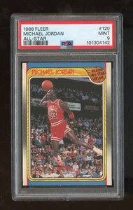 1988 Fleer # 120 Michael Jordan All-Star PSA 9 MINT - Picture 1 of 2