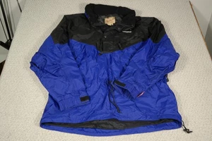 Chaqueta Woolrich Para Hombres 2XL Azul Negro Bloque de Color Anorak Pullover Cortavientos 15234 - Imagen 1 de 7