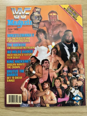 WWF Magazine June 1989 Wrestlemania V Hogan Hogan Mach Man WWE Wrestling Vintage - Image 1 of 4