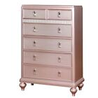 Dzhebel I Contemporary 5-Drawer Wood Chest by Copper Grove Rose Gold 5-drawer