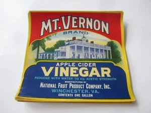 Lot of 25 Old 1930's - MT. VERNON - Apple Cider Vinegar LAGELS - Winchester VA. - Foto 1 di 1