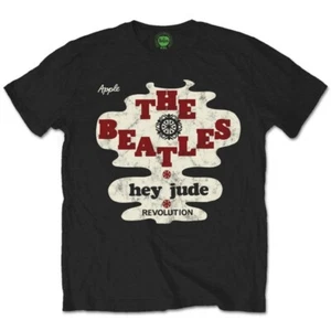 NWT The Beatles Hey Jude/Revolution Unisex Cotton Short Sleeves Tee Shirt Black - Picture 1 of 1