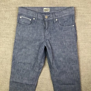 Naked & Famous Jeans Mens 29 29x33 Blue Chambray Selvedge Slim Guy - Picture 1 of 12