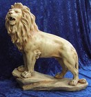 Großer Löwe Keramik Bloch Eichwald um 1900 Lion Leone 