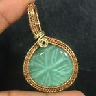 Monalisa Carvin Gemstone Copper Wire Wrap Pendant Jewelry For New Year Gift
