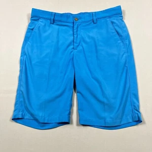 Greg Norman Golf Blue Lightweight Casual Chino Stretch Shorts Mens W34" - Picture 1 of 12