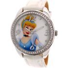 Disney Princess Girl's PRS547 Biały skórzany kwarcowy modny zegarek