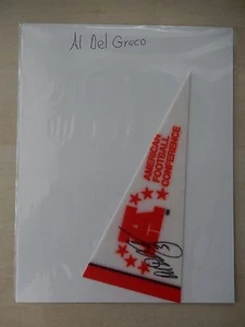 Banderín de fieltro de 9" autografiado de la NFL de Al Del Greco - Imagen 1 de 3