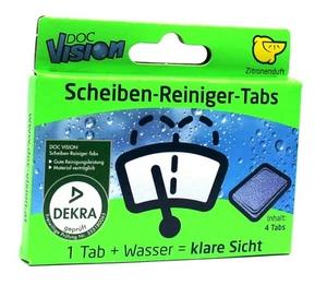 4 x Scheiben Reiniger Tabs DOC VISION Zitronenduft für Ihr AUTO KLARE SICHT NEU - Foto 1 di 2