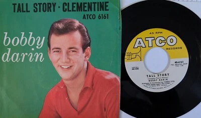 BOBBY DARIN, Tall Story / Clemetine w Picture Sleeve, Atco 6147 1st Pressing Foto 1 de 2