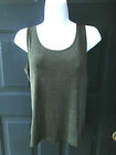 NEW NWT CHICOS SZ 1 TOP TANK NON WRINKLE PRIVATE EDITIONS LINE LYCRA OLIVE