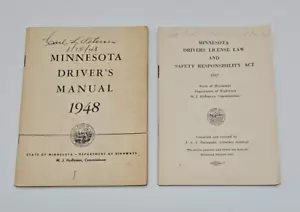 1947 & 1948 Minnesota Drivers Manual and Drivers License Law Booklets Paperback - Bild 1 von 5