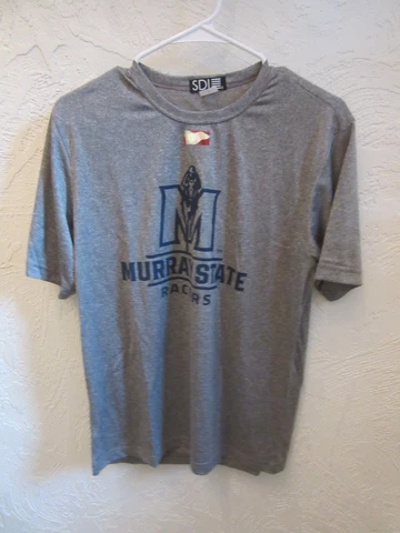 Murray State Racers Logo Short Sleeve T-Shirt Gray Size Small Cover