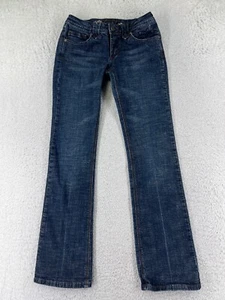 C'est toi Pants Women 1 Blue Denim Jeans Boot Cut Dark Wash Low Rise 22x29 - Picture 1 of 17