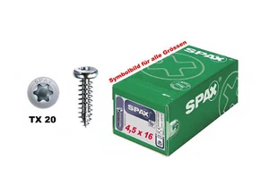 ABC Spax® Halbrundkopf-Schrauben verzinkt  4,5 x 16mm - TX 20 (Menge wählbar) - Bild 1 von 1