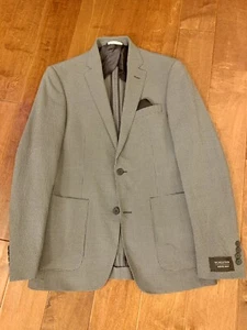 NWT NORDSTROMS Mens Grey Blazer WOOL/SILK Patch Pockets Jacket - Picture 1 of 9