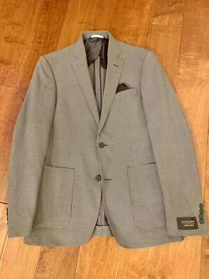 NWT NORDSTROMS Mens Grey Blazer WOOL/SILK Patch Pockets Jacket - Image 1 of 4