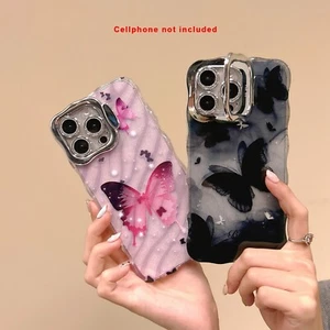 Heavy-Duty Surface Acrylic + Soft TPU Edge With Lens Stand Case f iPhone 16 Pro - Picture 1 of 9
