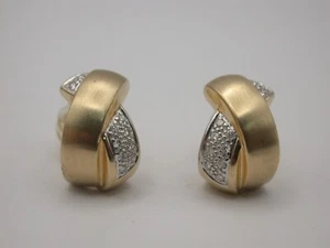 feine Diamant / Brillant Ohrringe massiv Gold - Bild 1 von 9