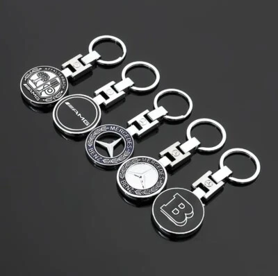 Porte Clés pour Mercedes Benz AMG Cuir Tressé Classe A B C E S GLA CLA GLE - Photo 1/3