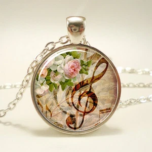 G-Clef Necklace, Music Note Jewelry (1056S1IN) - Picture 1 of 1