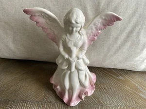 Angel Figurine Statue Porcelain Gorgeous 9 Inches Tall - Picture 1 of 6