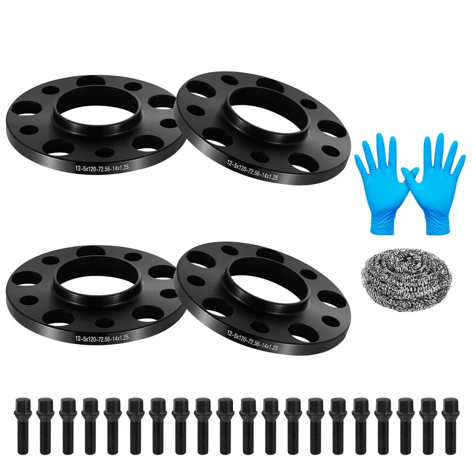 4PCS 12mm 5x120 Wheel Spacers HubCentric 14x1.25 For 2017-2019 BMW 440i xDrive Foto 1 de 4