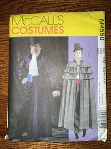 McCalls Costume Sewing Pattern Mens Victorian Vampire Cloak Cape M4550 Sz XL-3XL - Picture 1 of 3