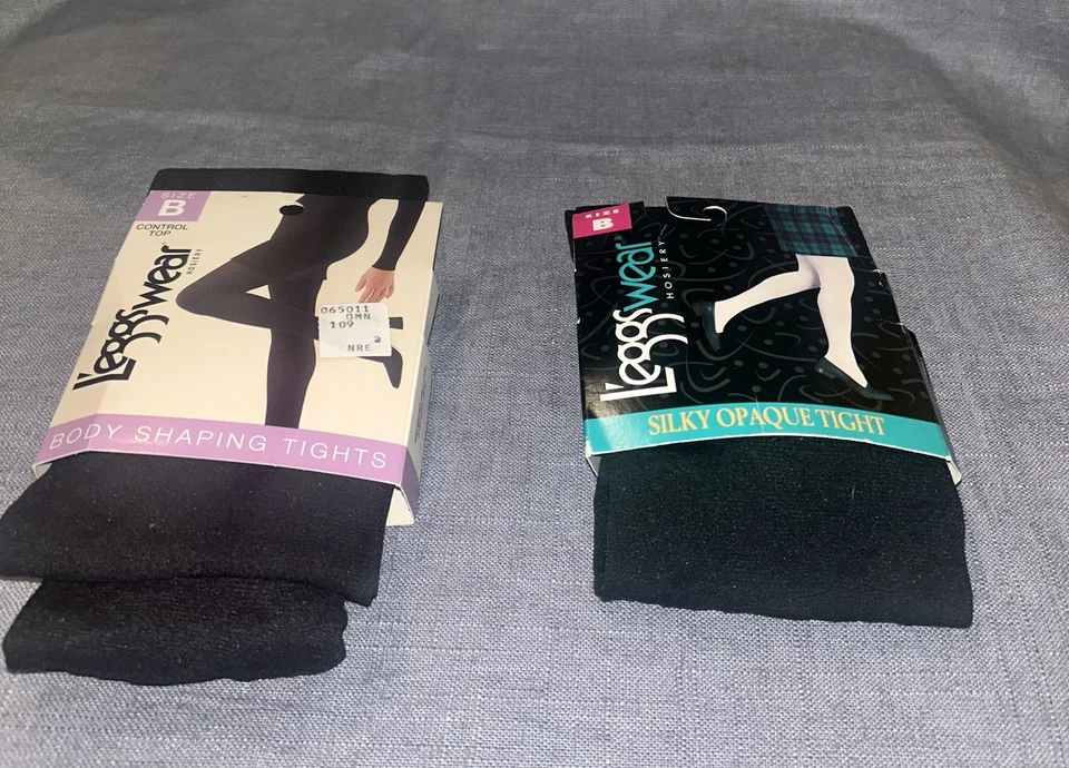 L'eggs Wear Silky Tights 2 Brown 1 Black Size B Medium 3 Pair