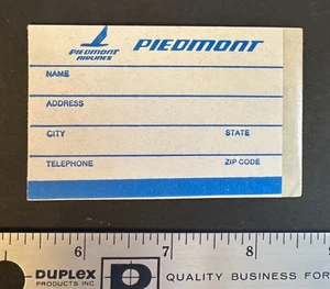 Piedmont Airlines - Self Adhesive Address Label - Mint - Picture 1 of 1