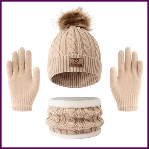 Set Cappelli e Guanti da Collo per Bambini Autunno e Inverno 3pz 2-12Y, Carini - Foto 1 di 28