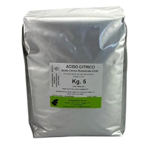 KG. 5 ACIDO CITRICO PURO E330, ANTICALCARE - BRILLANTANTE - AMMORBIDENTE - Foto 1 di 1