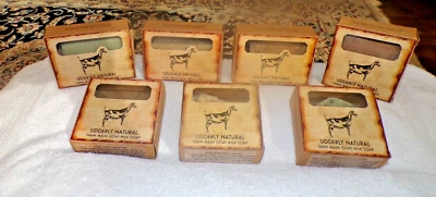 7 Barras de Sabonete de Leite de Cabra Feito em Fazenda Pequeno Lote, Óleos Naturais, Orgânico Terceirizado EO - Imagem 1 de 4