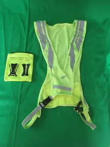 Fitletic GLO Reflective Running Cycling Biking Safety Vest Hi-Vis Yellow w/Pack - Picture 1 of 5