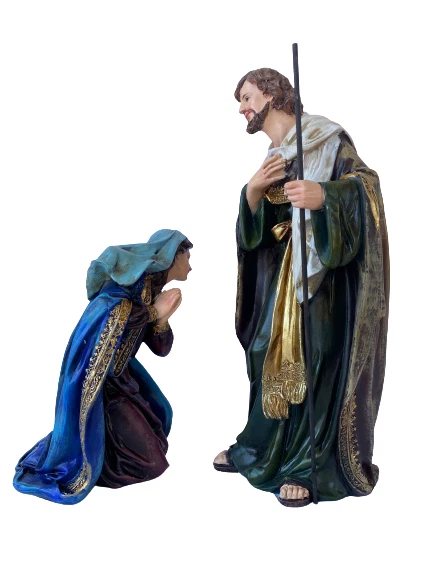 "Estatuillas de resina José Y María 12"" María, María y José, José y María #25362\12" Foto 1 de 3