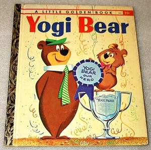 25 Cent Cover Little Golden Book Yogi Bear Hero Boo Boo #395 Nice Condition - Bild 1 von 2