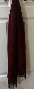 Red Velvet Paisley Scarf - Picture 1 of 9