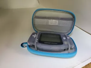 NEW Soft BLUE Travel Bag Carry Case Purse + Belt loop &Clip for Gameboy Advance - Picture 1 of 3