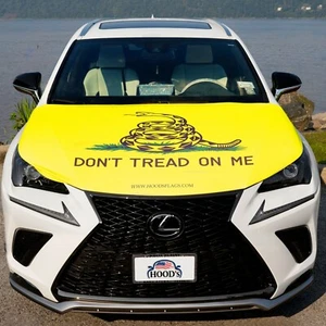 Don't Tread On Me Car Hood Flag Cover Universal Size Polyester Bonnet DTOM USA - Picture 1 of 11