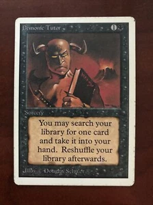 Demonic Tutor x1 Unlimited Edition MTG *See Scans* EX/NM - U108 - 4RCards - Picture 1 of 2