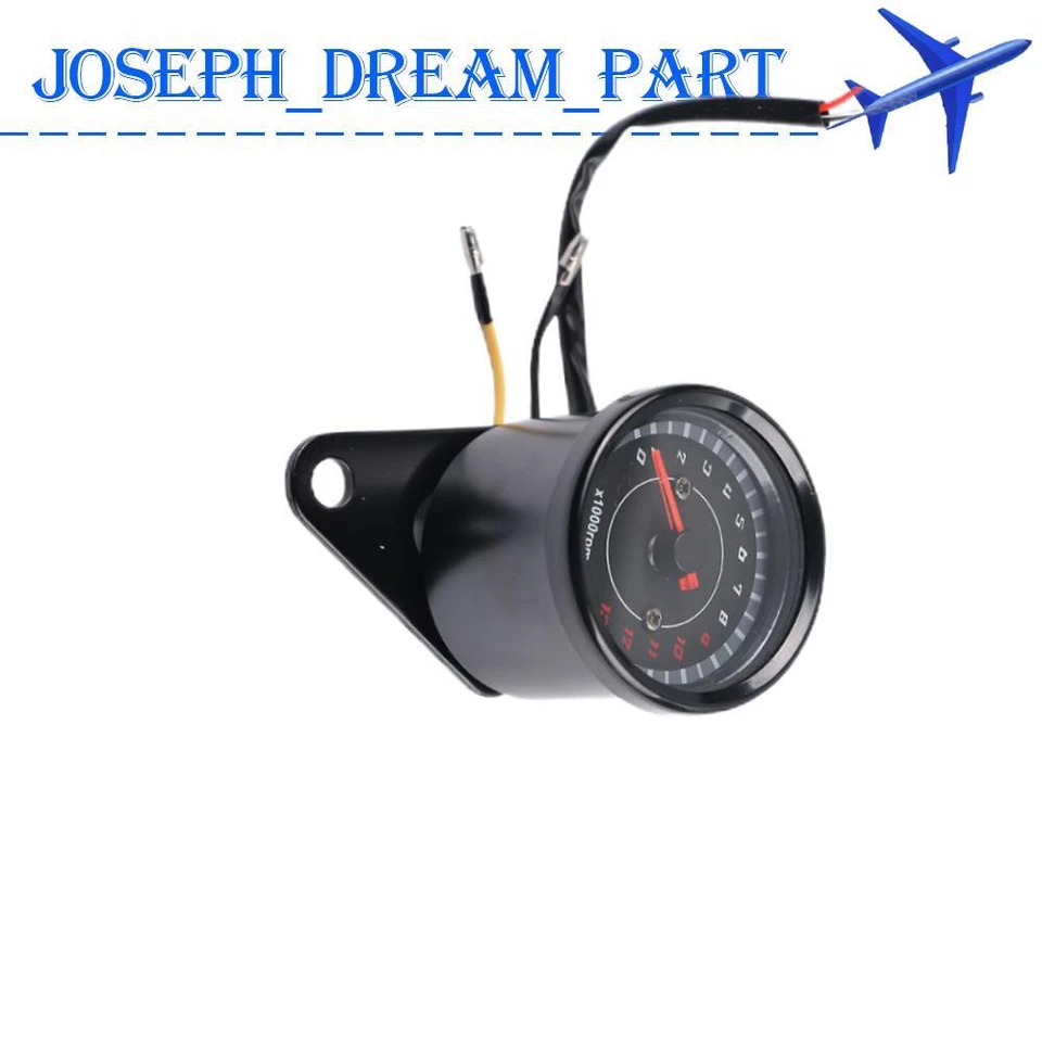 12V Motorcycle Gauge Dual Odometer KMH Speedometer LED Backlight Signal Black  - Image 1 of 4