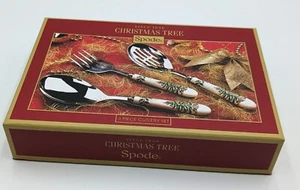 Spode Christmas Tree Collection 3Piece Cutlery Set Stainless Steel Porcelain(I1) - Picture 1 of 3