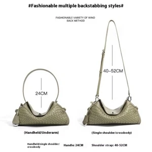 Borsa a tracolla in tessuto nera minimalista chic - ideale per pendolarismo abbigliamento casual - Foto 1 di 24