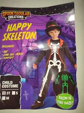 Spooktacular Creations Costume Happy Skeleton-Hat, Jacket, Jumpsuit SIZE 3T NEW