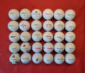 30 Golf balls Titleist, Calloway, TaylorMade